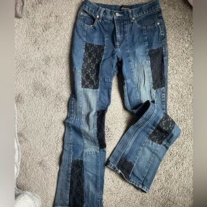 Patchwork Flare Jeans